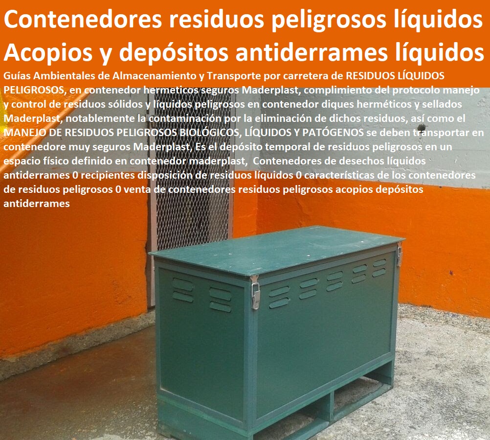 Dique contención para tanques recipientes de contener derrames cajas caneca desechos 0 Punto limpio o almacén de residuos 0 Guías Ambientales de Almacenamiento ecológico 0 Depósito Cobertizo Almacén Nave Silo Compartimiento pp Dique contención para tanques recipientes de contener derrames cajas caneca desechos 0 Punto limpio o almacén de residuos 0 Guías Ambientales de Almacenamiento ecológico 0 Depósito Cobertizo Almacén Nave Silo Compartimiento pp  Depósitos, Diques, Estibas Antiderrames, Empaques, Recipientes, Contenedores, Cajones, Tanques, Cajas, Shelters, Refugios, Nichos, Cajilla, 